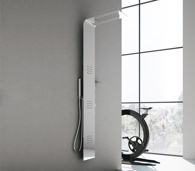 Colonna doccia idromassaggio Lama Acciaio
