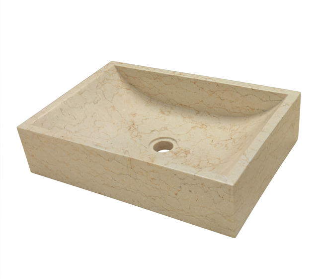 Lavabo in marmo Quadrato Beige