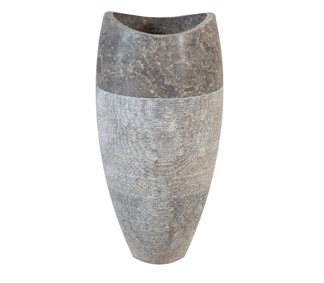 Lavabo da terra sferico color grigio