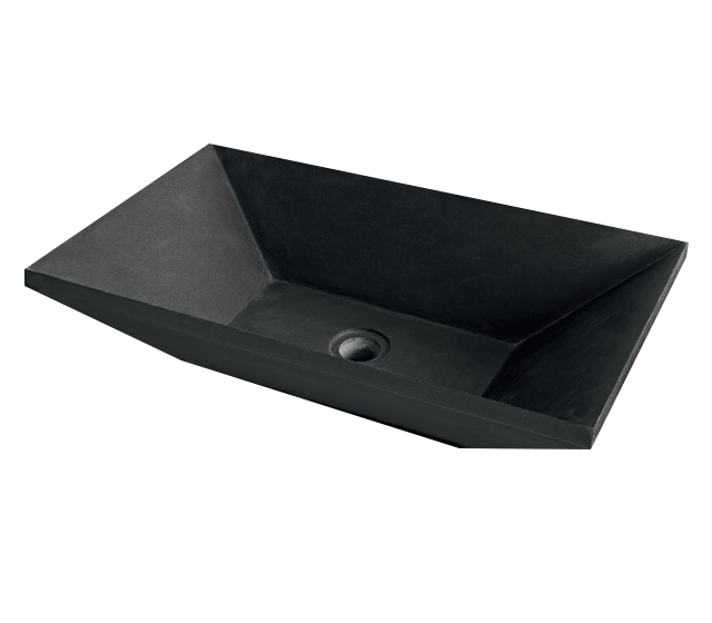 Lavabo in pietra Trapezio Basalto