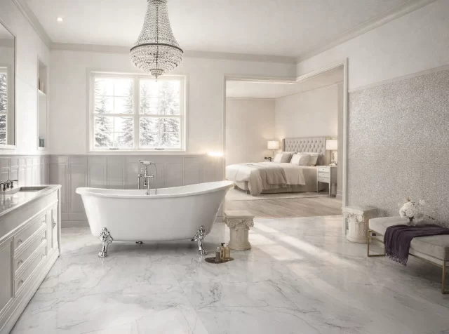 Vasca freestanding Retrò con piedini cromati zampe di leone vasca da bagno nana e ren