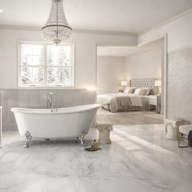 Vasca freestanding Retrò con piedini cromati zampe di leone vasca da bagno nana e ren