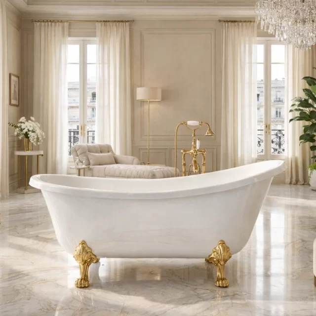 vasca da bagno retrò con piedini zampa di leone oro vasca da bagno nana