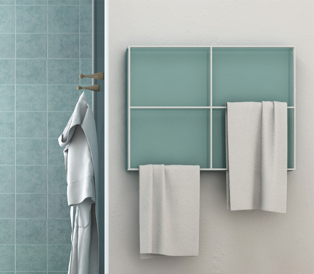 Termoarredo in acciaio Light 80x60 cm