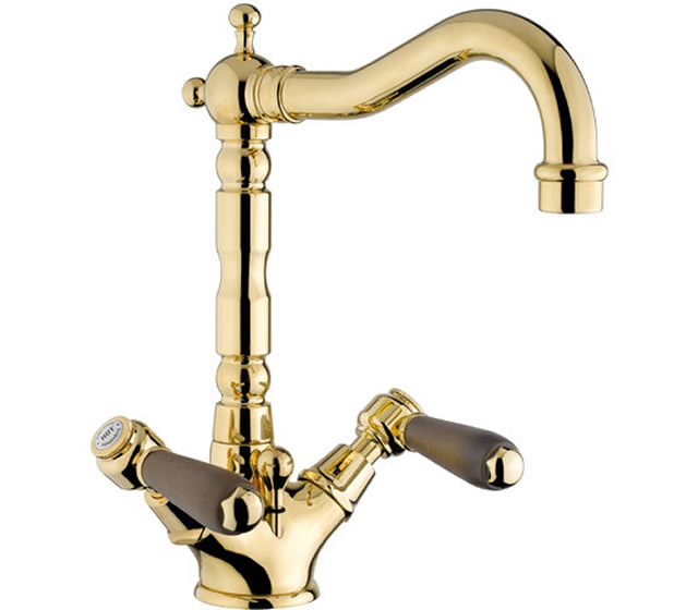 RUBINETTO MONOFORO LAVABO REVIVAL UNI ORO