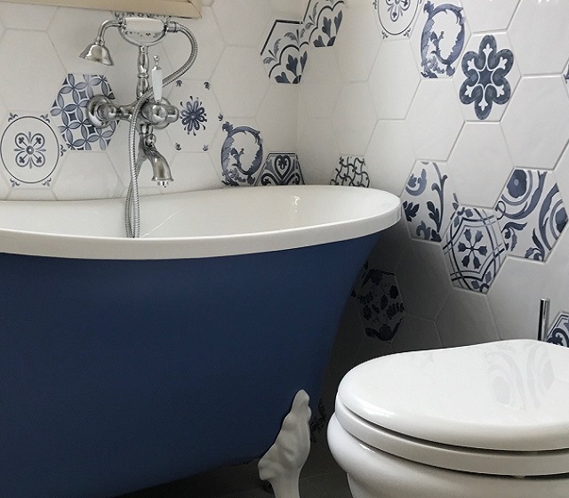 Rivestimento Exabright Decoro Mix Blu Bianco