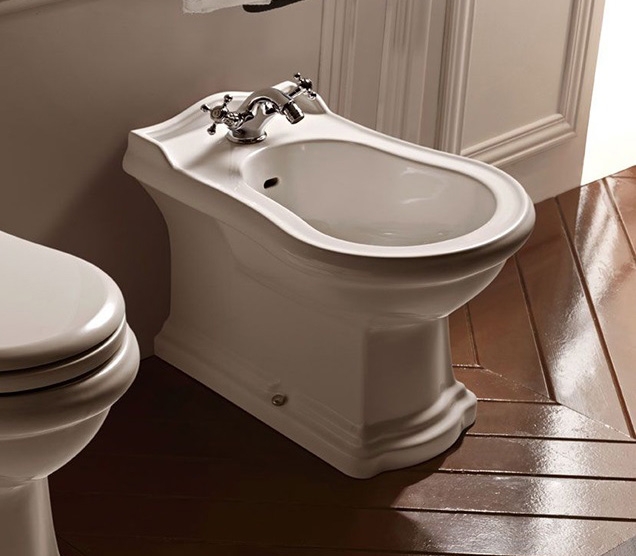 Bidet a terra Retrò filo parete