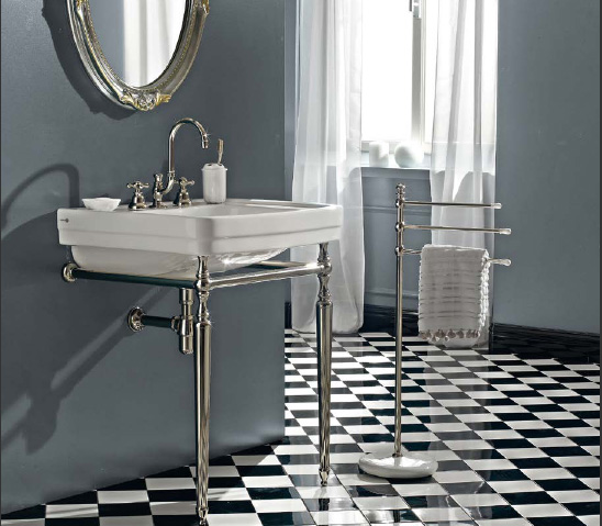 Lavabo con struttura metallica linea Romana 65cm