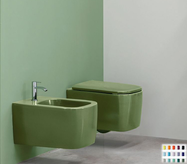 Bidet sospeso colorato Nic Design-Semplice