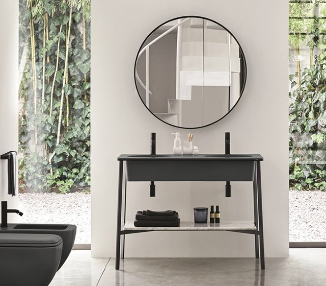 Lavabo Catino Doppio Ceramica Cielo