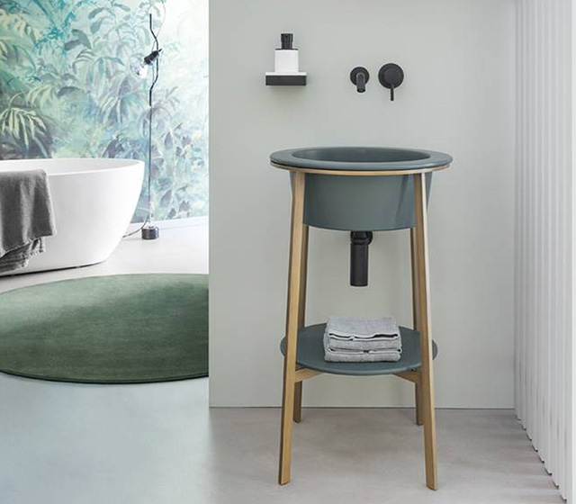 Lavabo Catino Tondo Ceramica Cielo