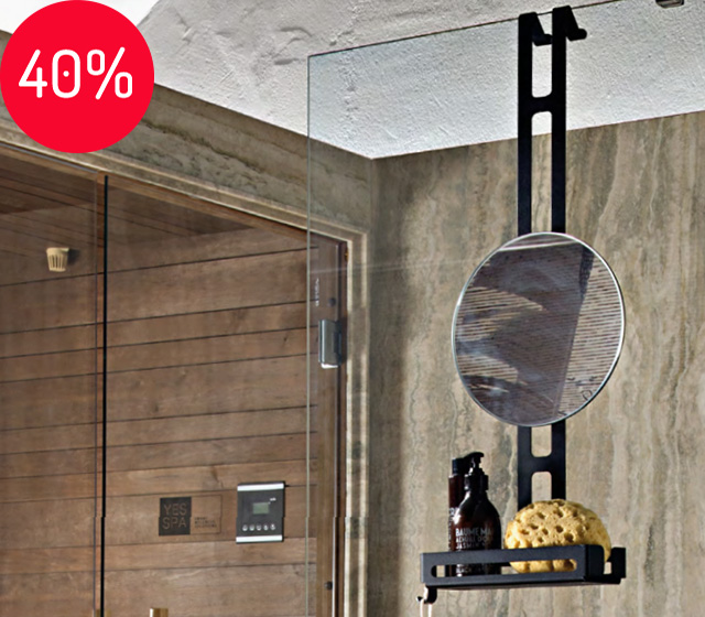 Griglia doccia con specchio nero modello Regolo