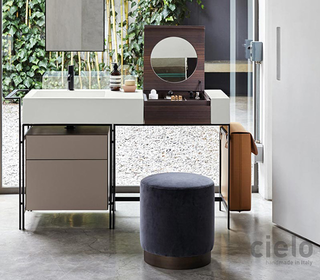 Lavabo Narciso Vanity Ceramica Cielo