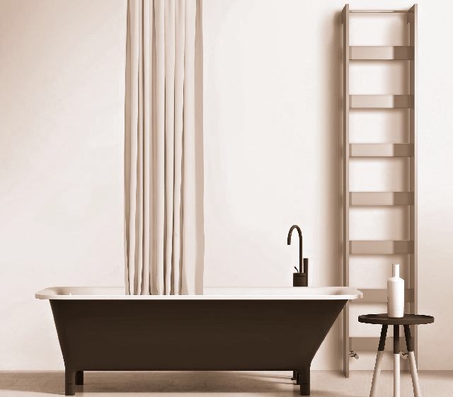 Termoarredo design verticale Herg-Ot nero opaco