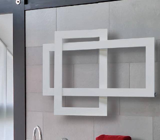 Termoarredo elettrico in acciaio e.Cross 88x120cm