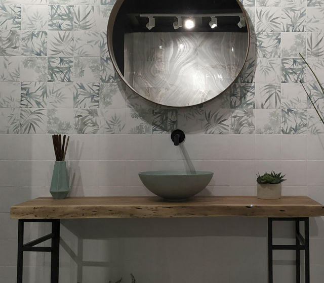 Top bagno in legno massello grezzo