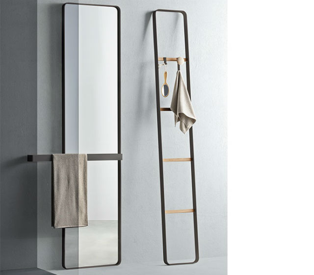 Specchiera a terra con portasalviette linea Metropolitan