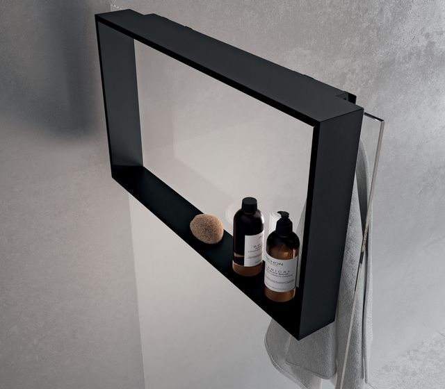 Mensola interna e gancio porta salviette per vetro Frame