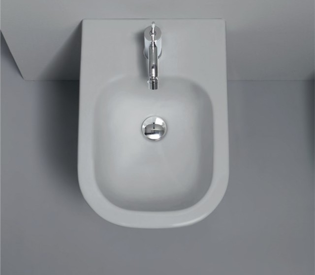 Bidet a terra filo muro Terza Età serie Forever 48 - Bianco