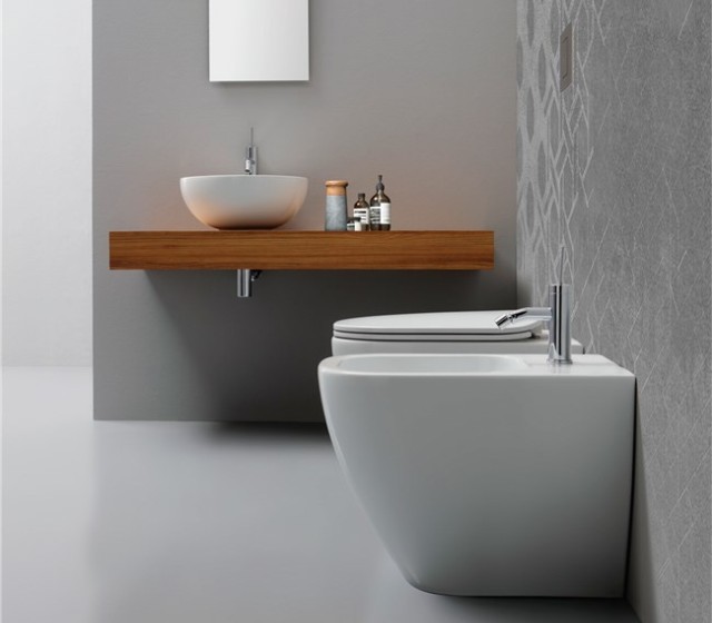 Wc a terra filo muro Forever 55 - Bianco