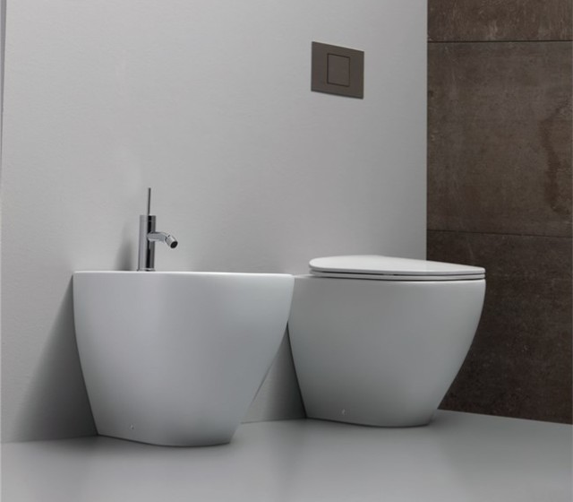 Bidet a terra filo muro Forever 50 - Bianco