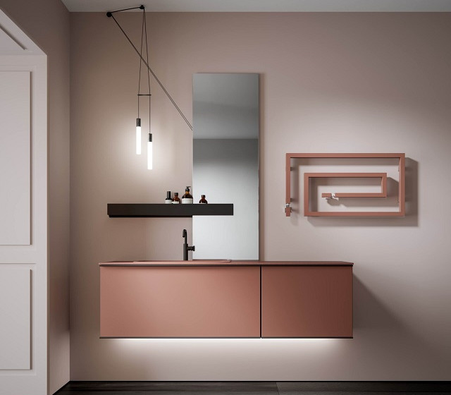 Termoarredo design in acciaio Snake 85