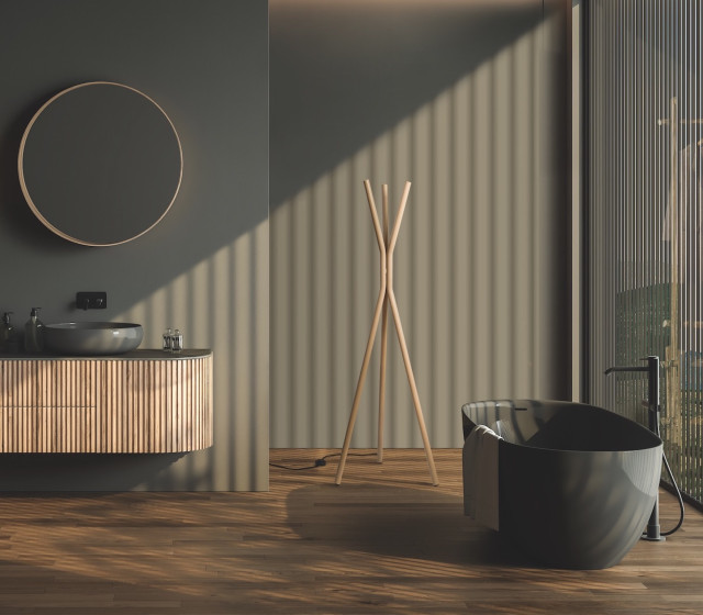 Termoarredo da terra elettrico design Tree 160x60 cm