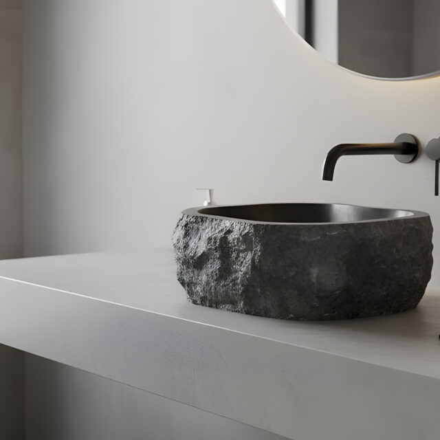 Lavabo in pietra e marmo